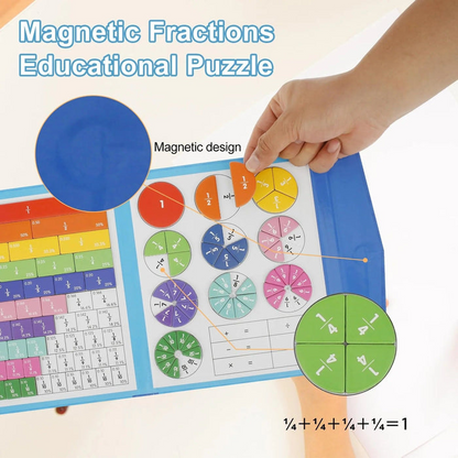 🔥Last Day 49% OFF - Montessori Magnetic Book Fraction Puzzle For Children